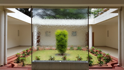 Grey Glass Water Curtain