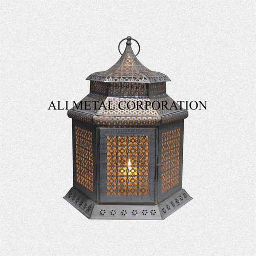 Powdercoat Moroccan Lantern - Metal, White Finish | Fine Metalwork, Indoor/Outdoor Use, Elegant Design