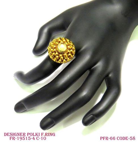 DESIGNER POLKI FINGER RING