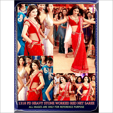 RED COLOURED DESIGNER SAREE