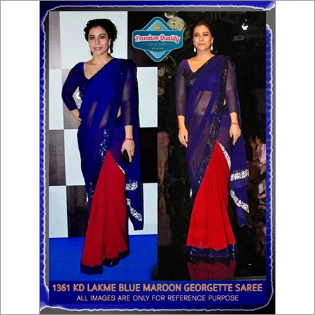 BLUE COLOURED PARTY WEAR SAREE