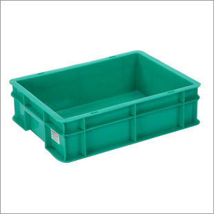 Multipurpose Plastic Crate - Model GCL-403120, 11 Litre Capacity, 400 x 300 x 120 mm Size, Green Color, Durable Material