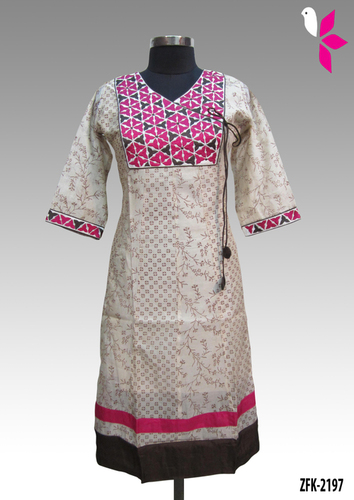 Chanderi Embroidered Kurti