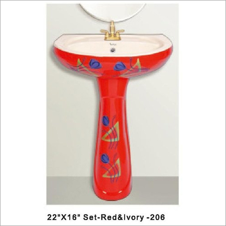 Colored Pedestal Wash Basin