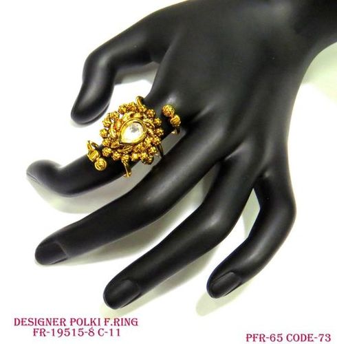 DESIGNER POLKI FINGER RING