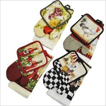 Printed Oven Gloves Set