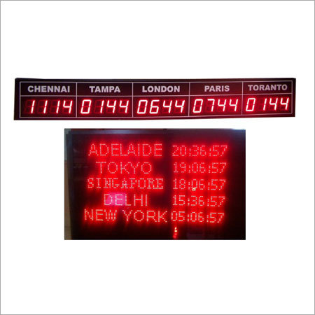 World Time Clock LED Display