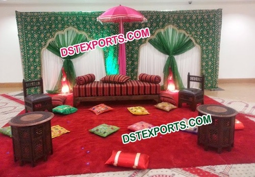 Muslim Wedding Stage Embrodried Backdrop