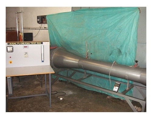 Axial flow fan test rig