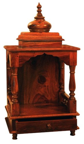 Aarsun : Handcrafted Sheesham Mandir / Temple with Drawer a