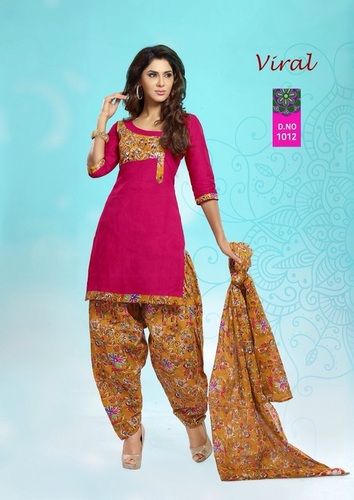 Pink New Design Salawar Kameez Materials