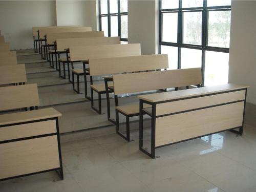 School Furniture - Wood and Metal, Light Wood Finish | Durable, Ergonomic, Space-Saving, Easy Assembly, Comfortable
