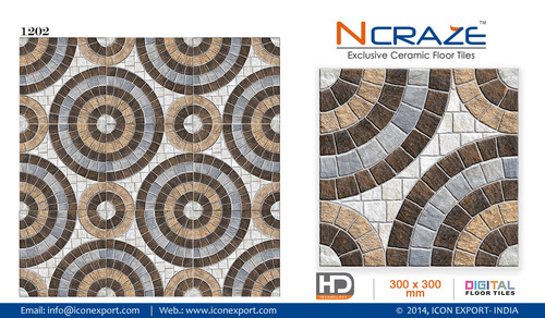 Digital Floor Tile Exporter Morbi India - Ceramic 30x30 Cm Beige, Durable Matte Finish
