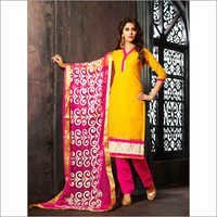 Indian Yellow Chanderi Suit