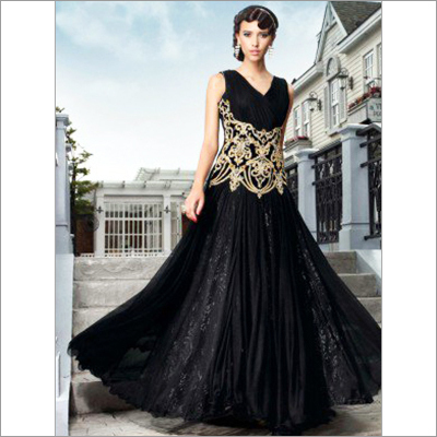 Indian Black Net Wedding Gown