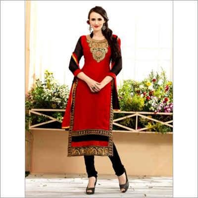 Red Fancy Cotton Suit