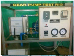 Gear pump test rig