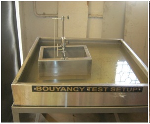 Buoyancy test setup