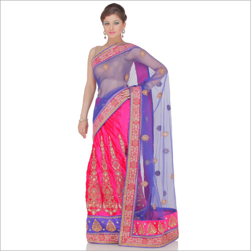 Velvet Lehenga Saree