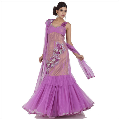 Net Nylon Readymade Gown