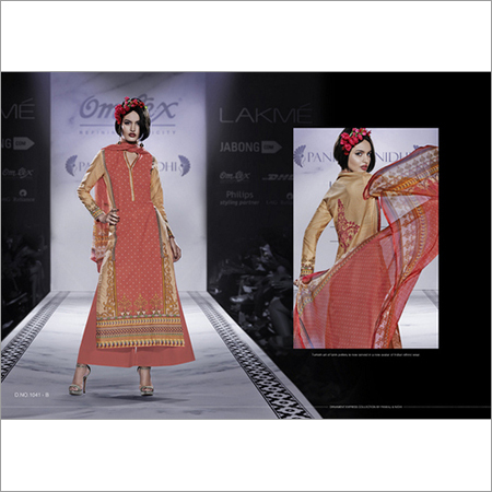 LILY - Cotton Suit, Coral, Embroidered | Elegant Design, Comfortable Fit, Durable Material