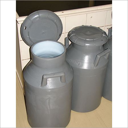 Grey 40 Litre Plastic Milk Cans