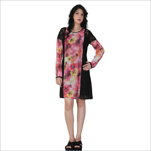 Black & Pink Short Dress