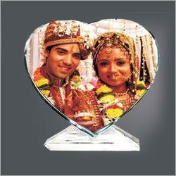 Heart Shaped Crystal Photo Frames