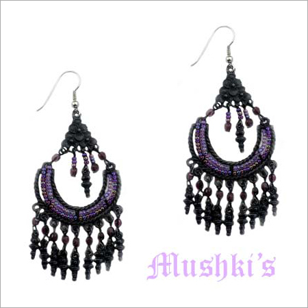 Ethnic Wire Hanging Costume Earrings