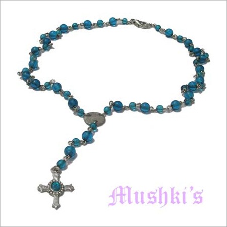 Handmade Beaded Rosary Ethnic Necklace