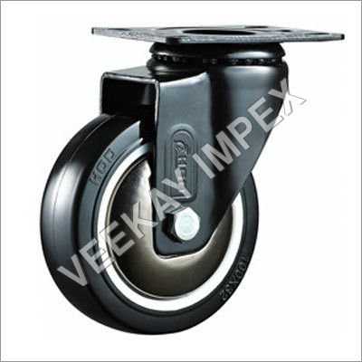 Medium Duty PU Black Caster Wheel