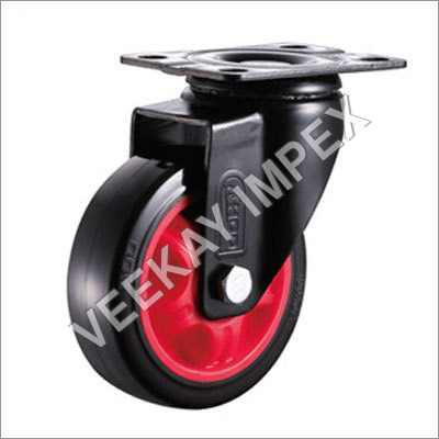 Medium Duty PU Black Caster Wheel