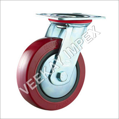 Heavy Duty PU Maroon Caster Wheel