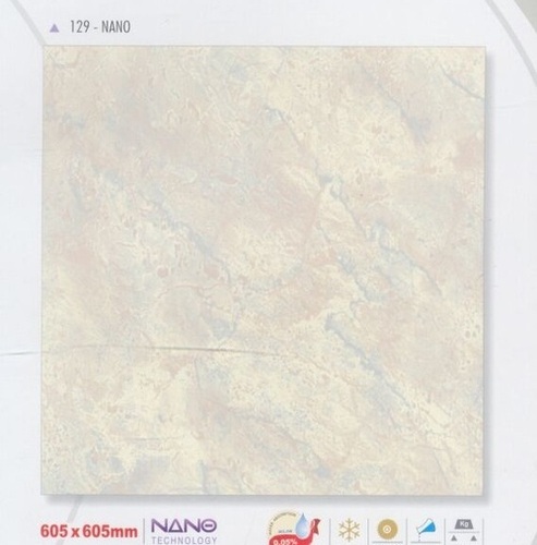 600X600 Vitrified Tiles - Vitrified Material, 600x600mm, Off-White | Durable, Low Maintenance, Easy Cleaning, Decorative