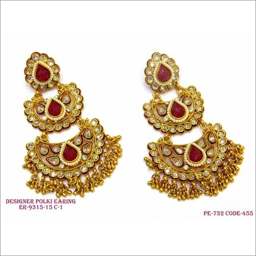 Designer Polki Earring