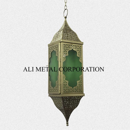 HANGING GLASS MOROCCAN LANTERN
