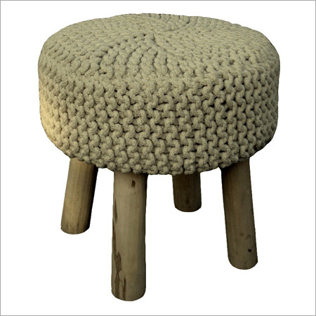 Cotton Pouf Stool
