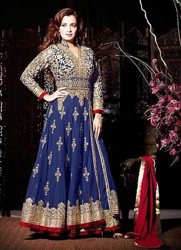 Blue color salwar kameez