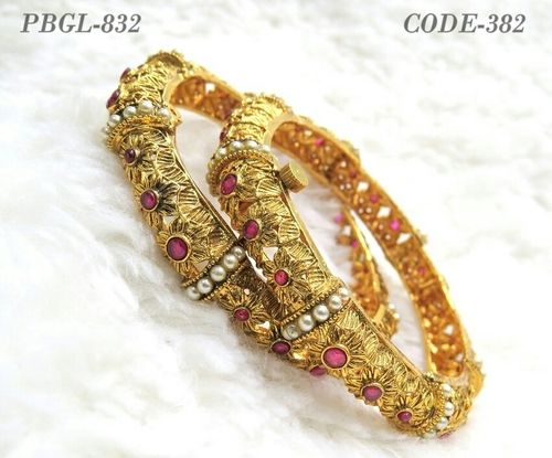 Fashion New Flower Shape Designer Polki Bangles