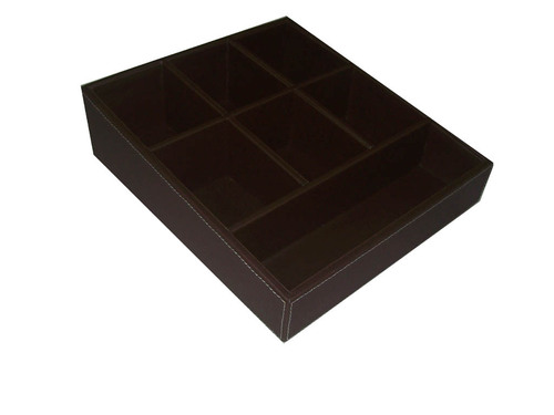 Leather tea tray tea box