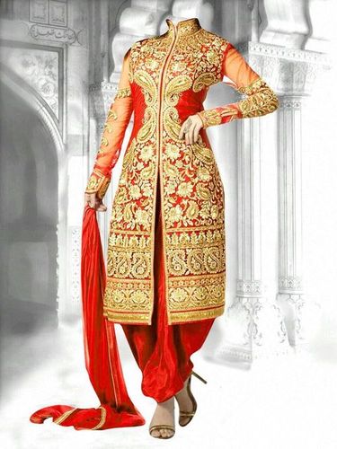 Fancy wedding orange suit