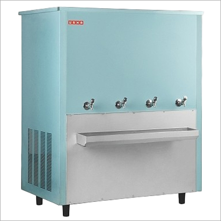 Stainless Steel Water Cooler - 20L Capacity, 700x500x1200 mm, Light Blue | Durable Design, Easy Maintenance, Four Taps for Chilled Water