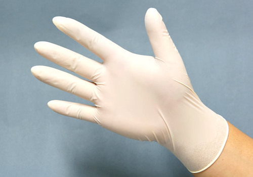 Latex Hand Gloves - 100% Natural Latex, Cream Color, 100 Gloves per Box | Non-Sterile, Disposable, Ambidextrous, High Tactile Sensitivity