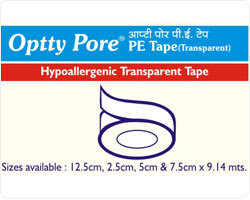 Hypoallergenic transparent tape
