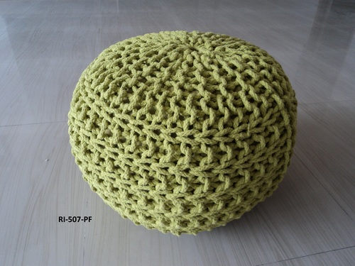 Hand Knitted Pouf