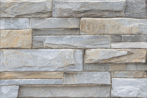 Elevation Series Floor Tiles - Stone, Varied Dimensions, Grey, 10mm Thickness | Durable, Stylish, Water Resistant, Stain Resistant, Matt Finish, Easy Mortar Installation