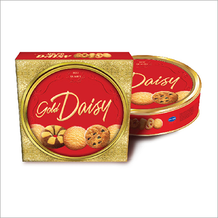 Gold Daisy cookies Tin Box Cookies
