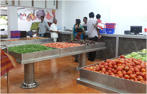 Vegetable Center Display Racks