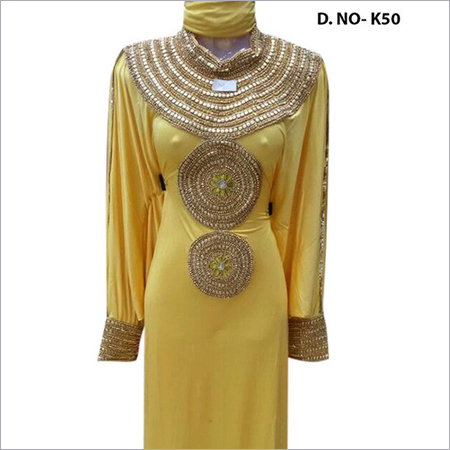 full neck lycra kaftan