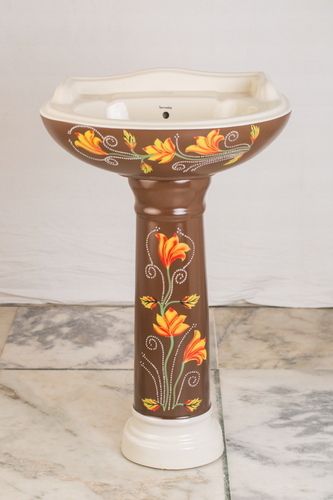 Color Pedestal Wash Basin